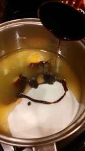 I tried to make a happy face out of molasses for you.