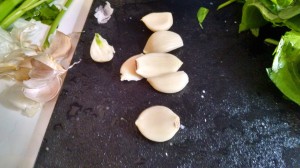 Garlic can be so sixy (I split one of the cloves in half when peeling it)
