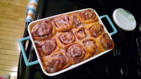 Cinn-fully delicious.  This is apparently a standard cinnamon roll pun.
